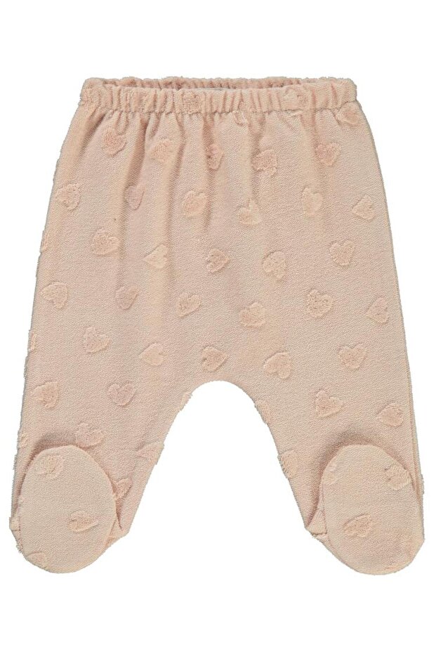 Kalp Jacquard 1-6 Months Single Bottom Baby - Powder 3-6 Months