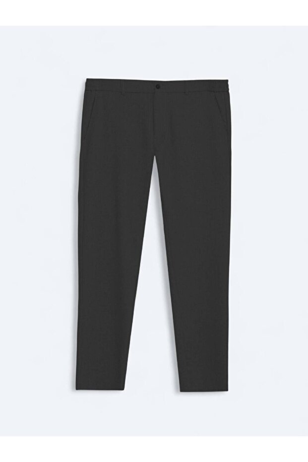 Siyah Dokuma Jogging Fit Casual Pantolon - 6