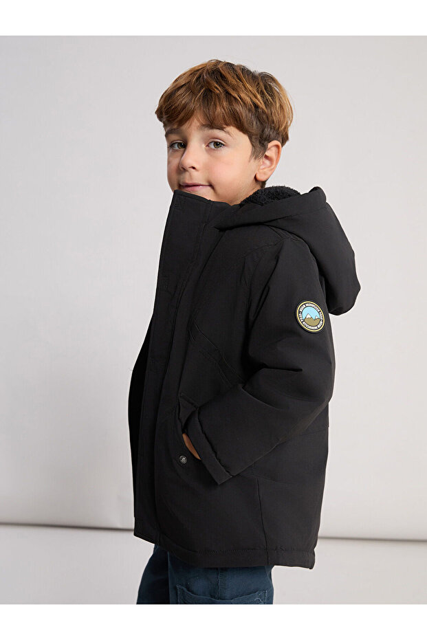 Hooded Lined Boy's Coat