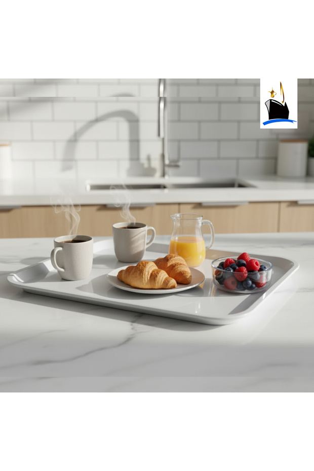 صنية تقديم صغير ابيض البجاد - 2