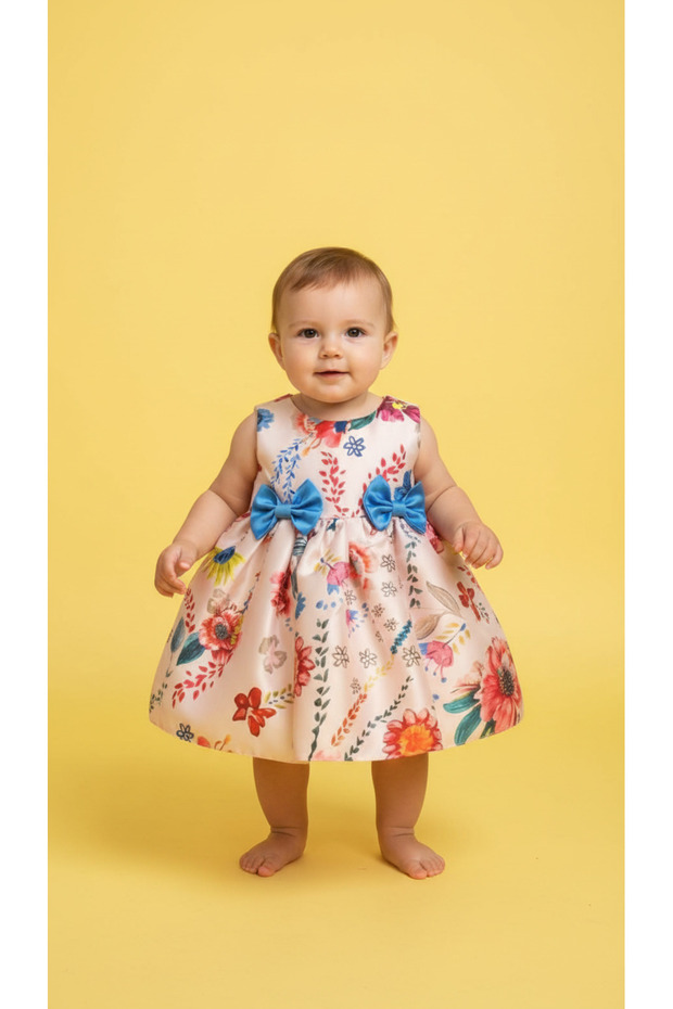 Baskılı Bebek Elbise - 3