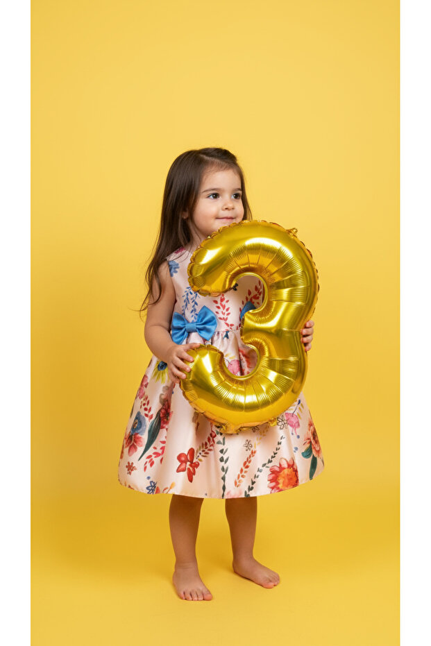 Baskılı Bebek Elbise - 4