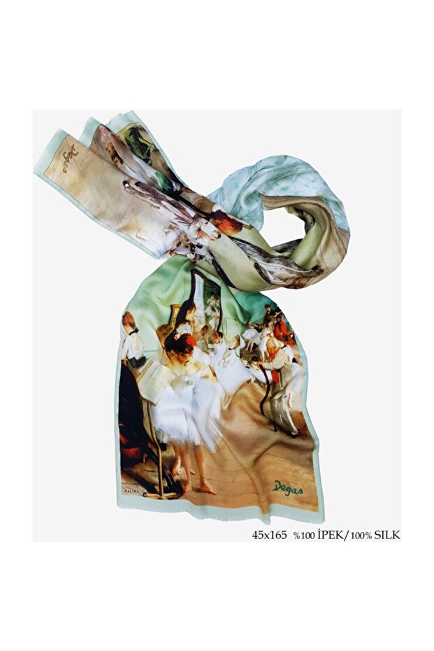 Degas Ballet %100 İpek Fular 45x165cm "Art On Silk" - 2
