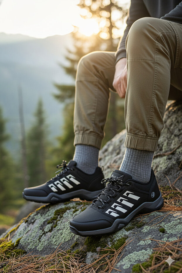 Zeus Waterproof Winter Outdoor Men's Shoes Black