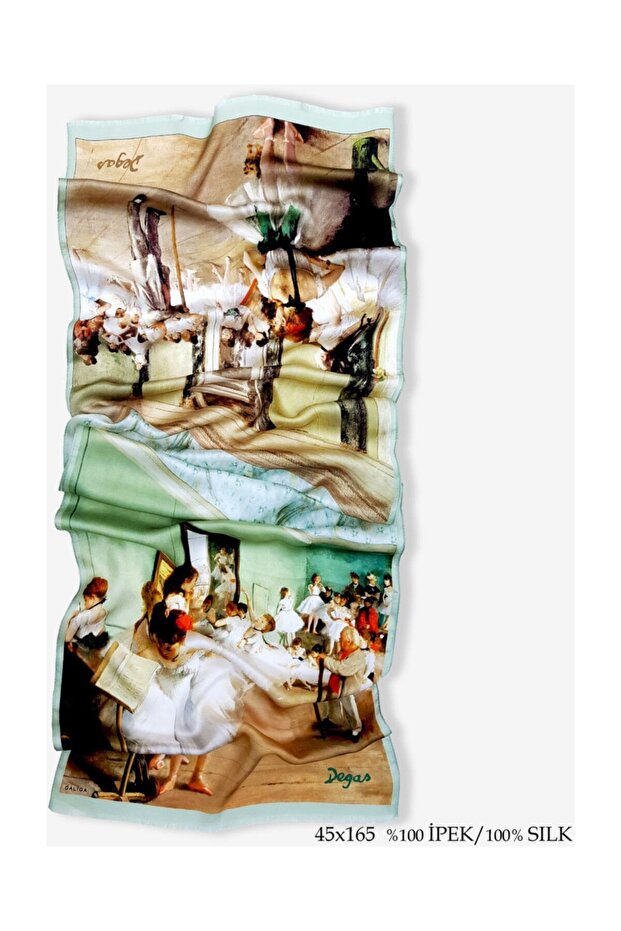 Degas Ballet %100 İpek Fular 45x165cm "Art On Silk" - 3