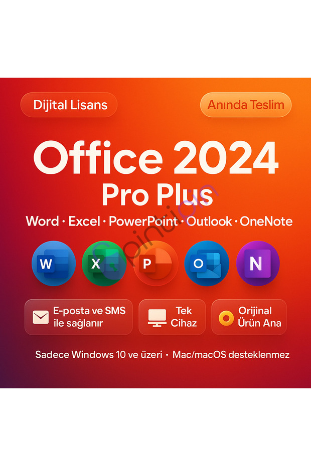Office 2024 Etkinleştirme Lisans Key Word, Excel, PowerPoint, Outlook Lisans Key MS Ürün Anahtarı - 1
