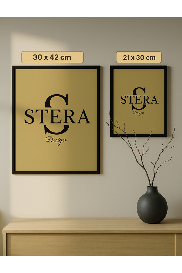 Orman ve Göl Manzarası - Ahşap Çerçeve - 7