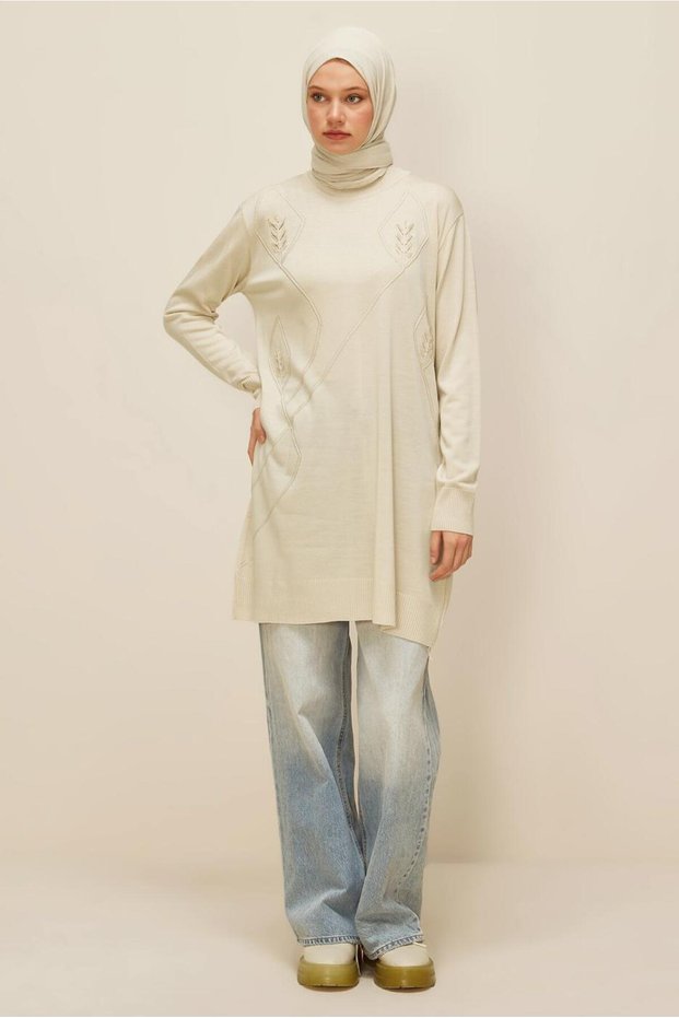 Embroidered Knit Tunic 45814