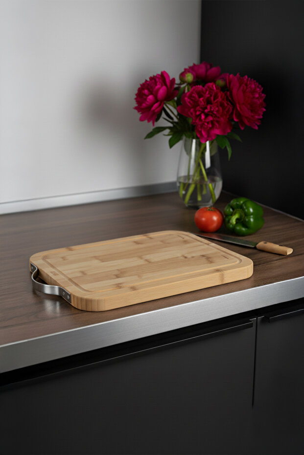 Zoe Steel Handle Cutting Board