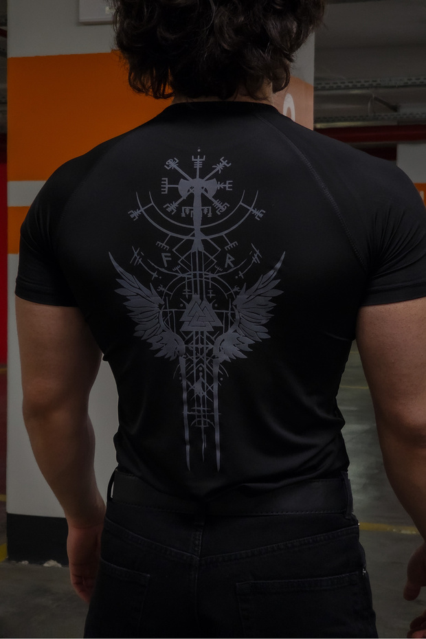 Tričko Valhalla - Compression (ČIERNA) - 1