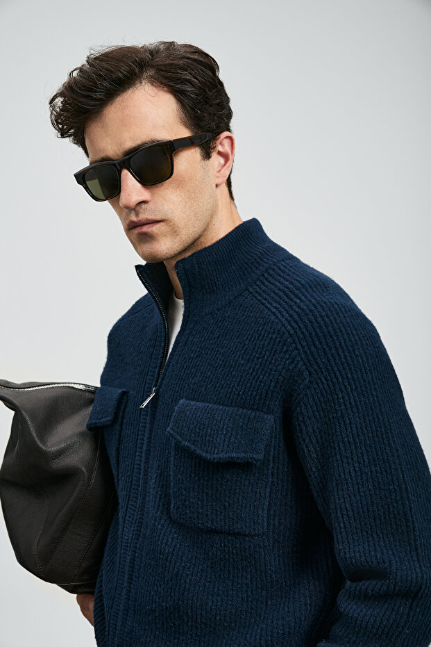 Ronald Erkek Hırka Lacivert - 5