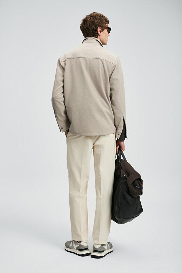 Ador Erkek Basic Gömlek Regular Fit Bej - 6
