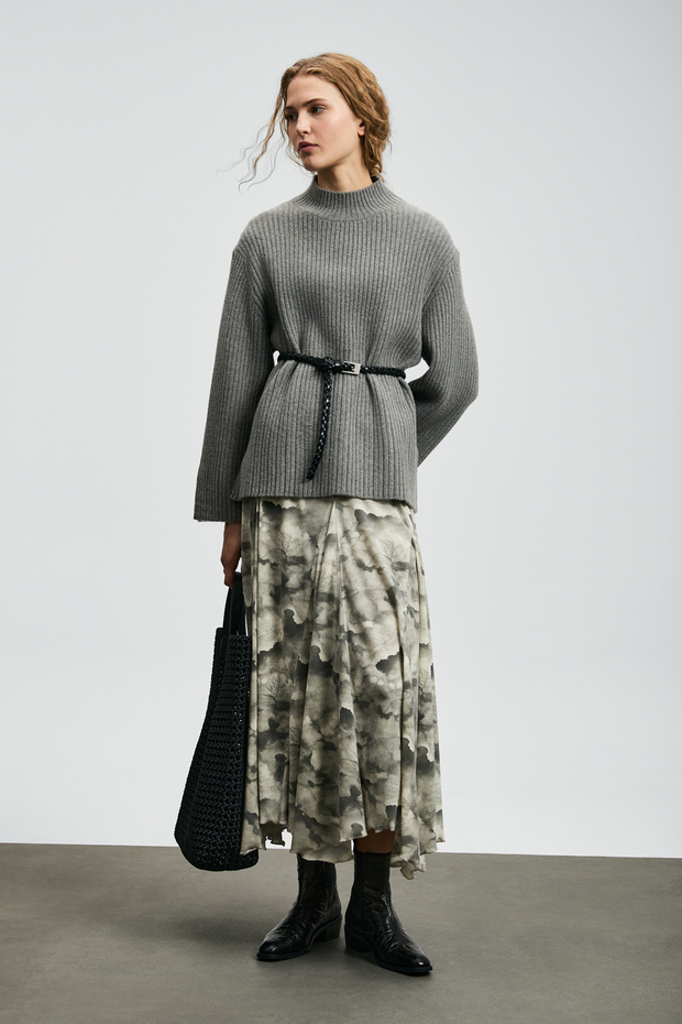 Lıdya Kadın Etek Gri - 3