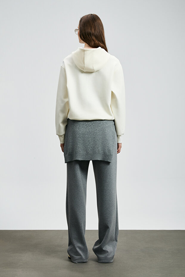 Cassa Kadın Örme Sweatshırt Kırık Beyaz - 6