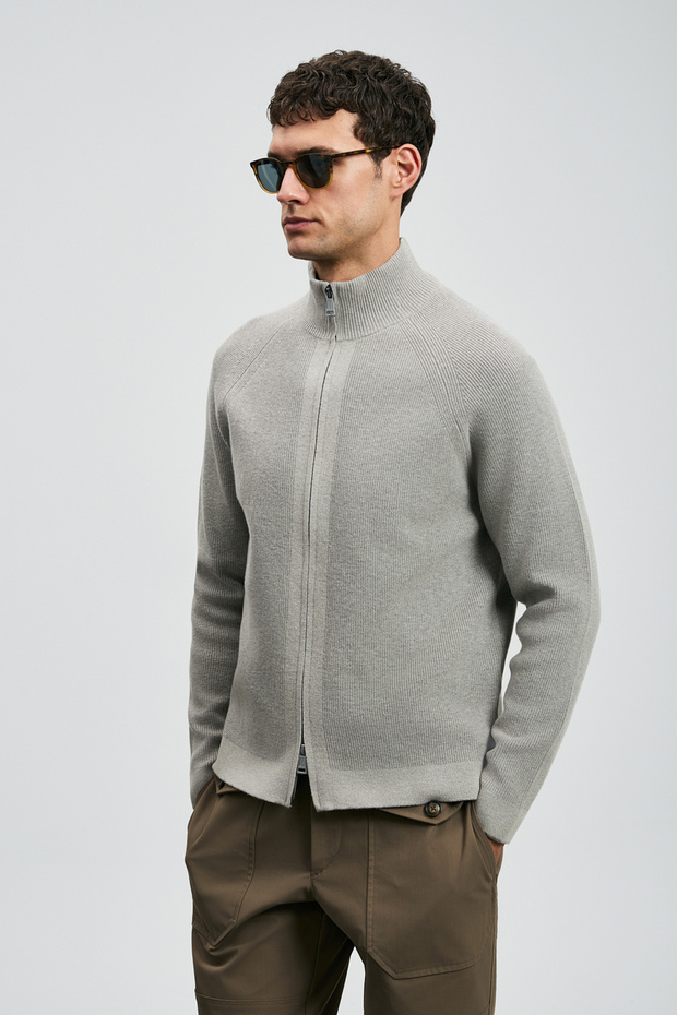 Amber Erkek Hırka Vizon - 3