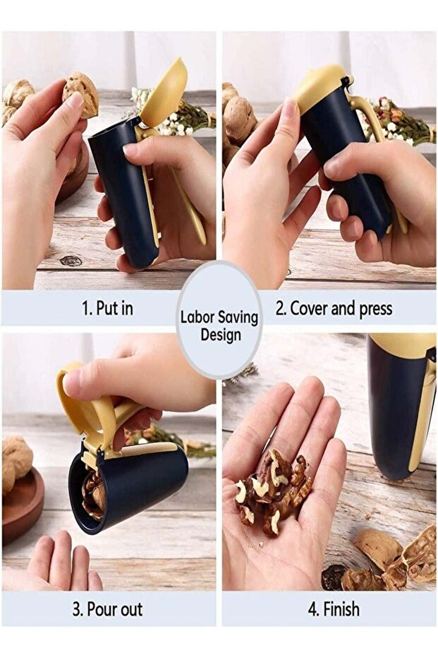 Multi Functional Nut Peeler With Splash Proof And Labor Saving Functions Metal Fracture Tool Heavy D - 4