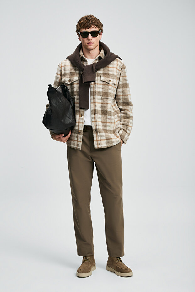 Vardar Erkek Basic Gömlek Regular Fit Bej - 4