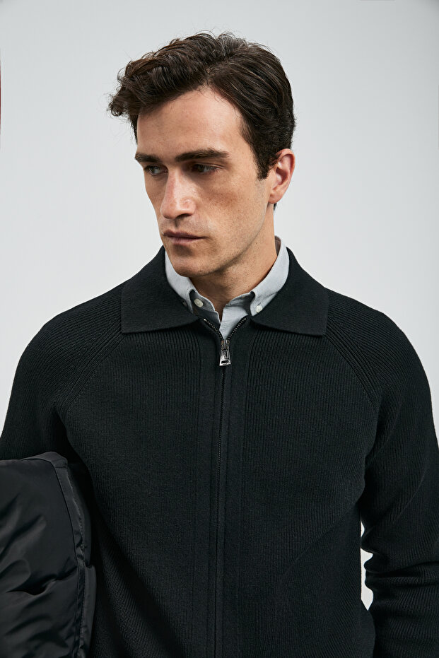 Amber Erkek Hırka Siyah - 5