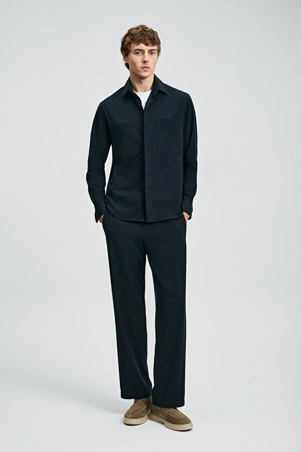 Lord Erkek Basic Gömlek Regular Fit Lacivert - 2