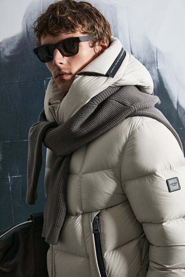 Jacop Kaz Tüyü Erkek Mont Taş - 5