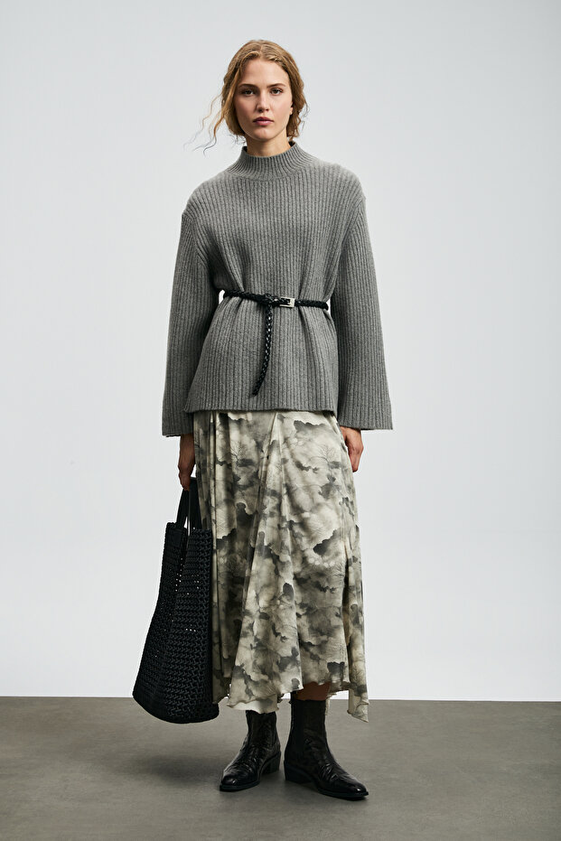 Lıdya Kadın Etek Gri - 4