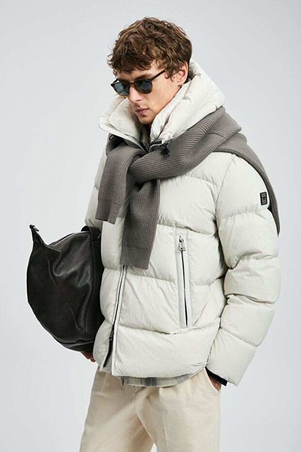 Tommy Kaz Tüyü Erkek Mont Taş - 4