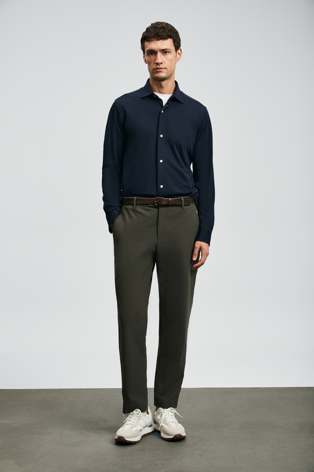 112010668 Carl Erkek Basic Gömlek Regular Fit Erkek Gömlek LACİVERT - 1