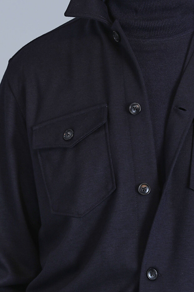 Cameron Erkek Basic Gömlek Slim Fit Lacivert - 3