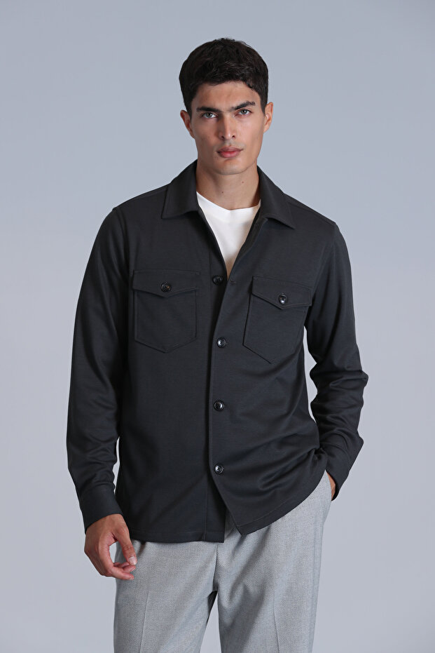 Cameron Erkek Basic Gömlek Slim Fit Haki - 3