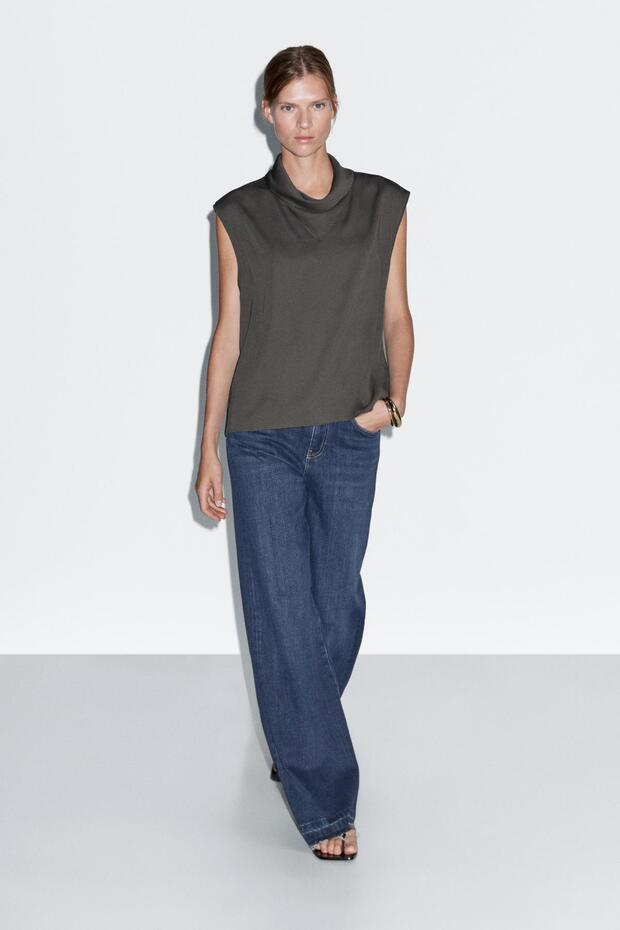 Orta bel İspanyol paça jean - 2