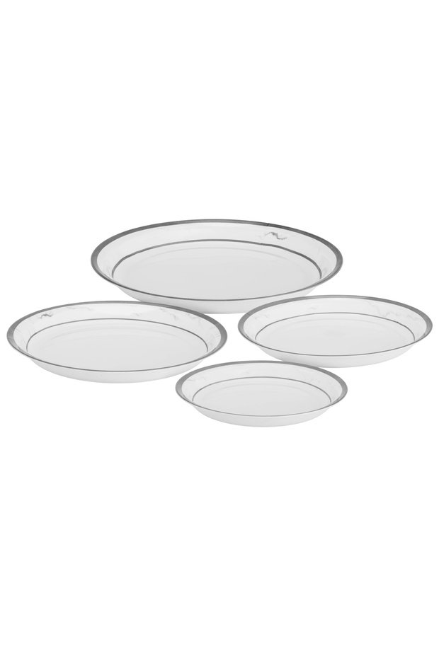 طقم أطباق تقديم ميلامين، 4 قطع، بأحجام متعددة - 2