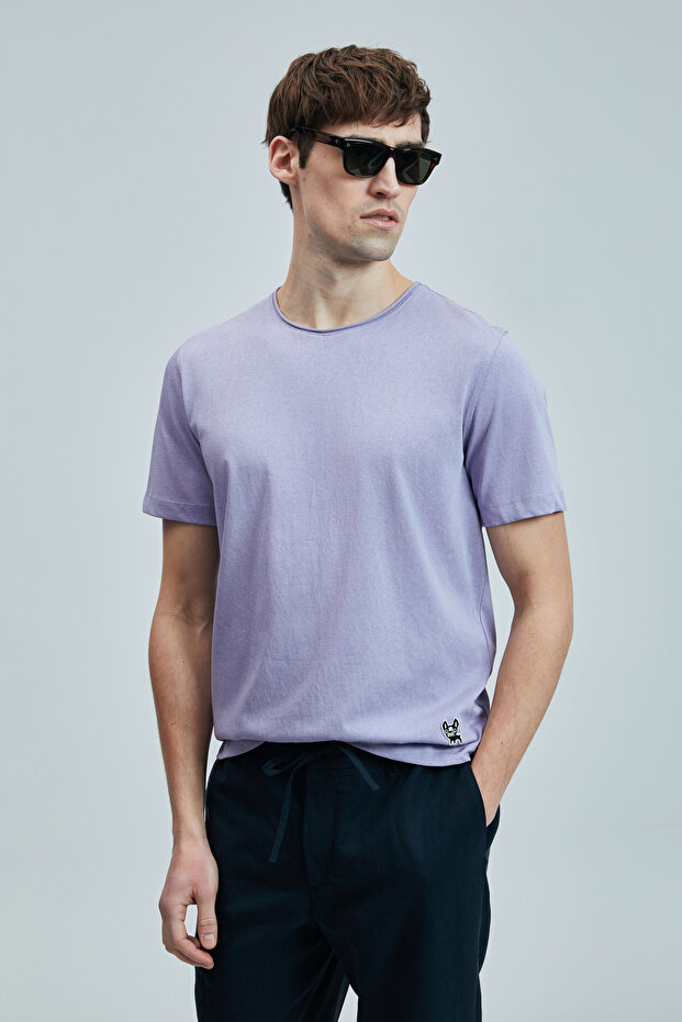 Junya Erkek Basic Tişört Lila - 3