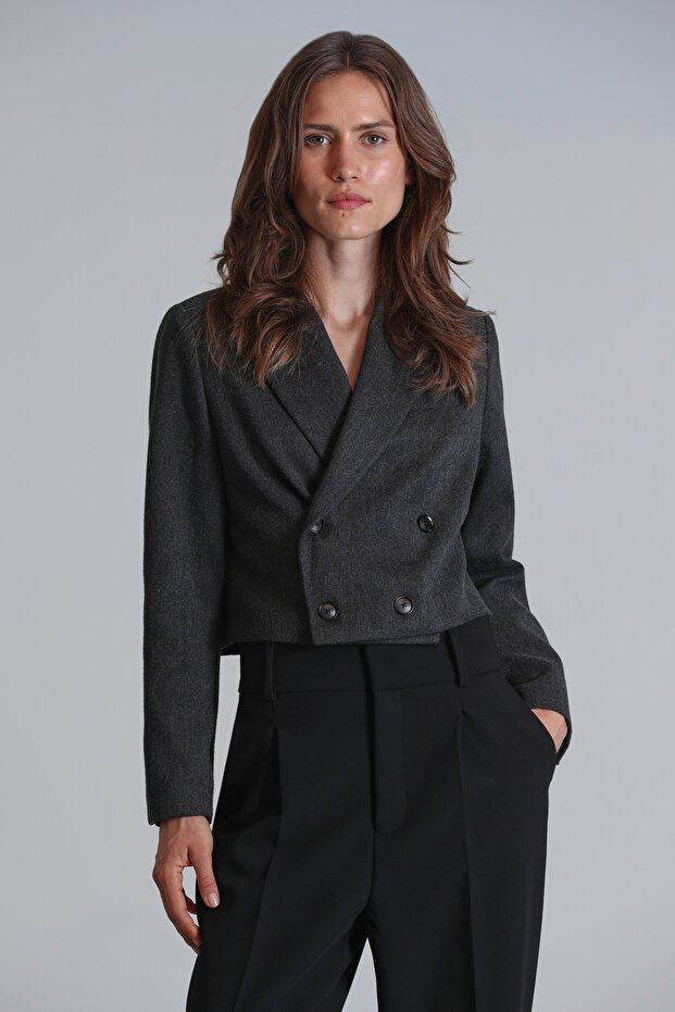 Sıdney Kadın Ceket Antrasit - 3