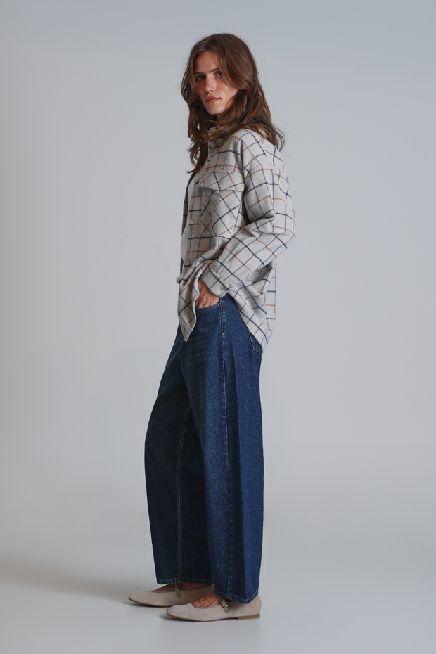 Nelson Kadın Gömlek Regular Fit Gri - 4