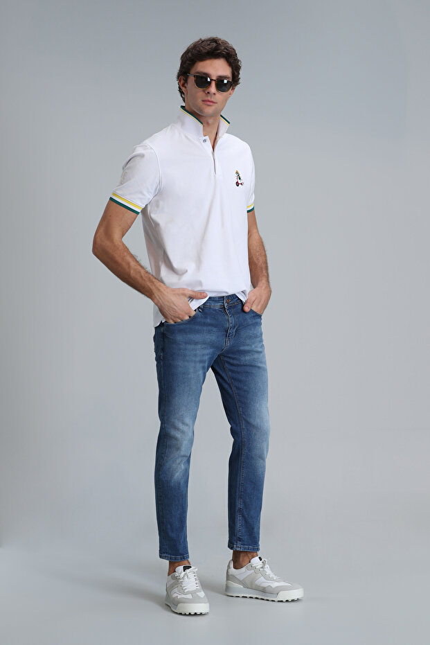 Чоловічі сині джинси Regular Fit Davıd Smart - 5