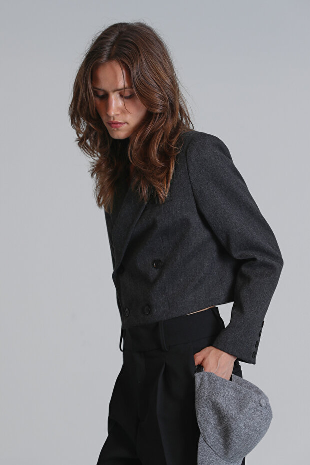 Sıdney Kadın Ceket Antrasit - 5