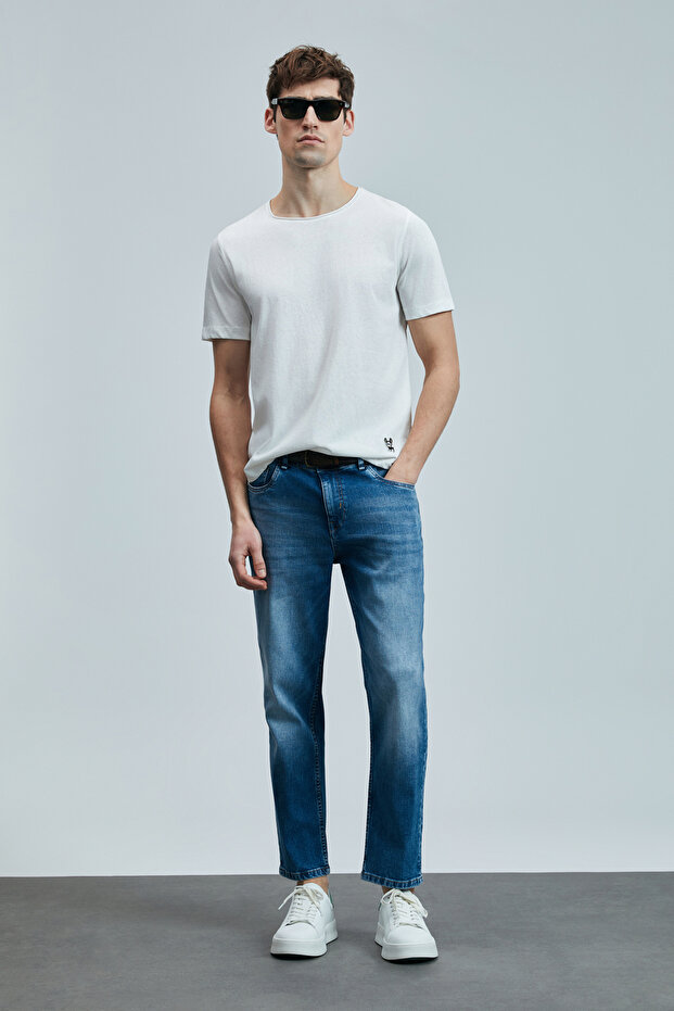 Junya Erkek Basic Tişört Kırık Beyaz - 2