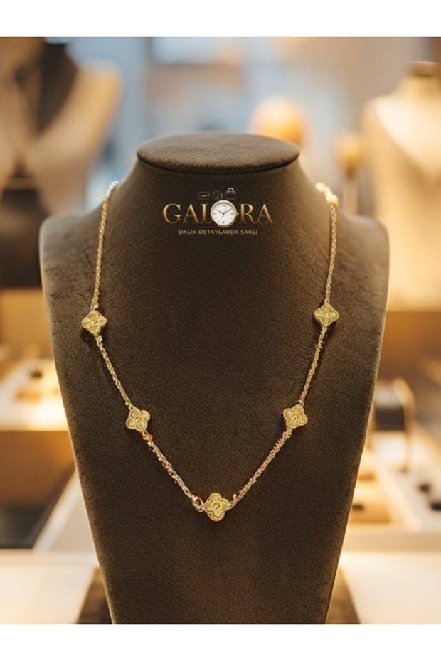 Şans Getiren Yonca Desenli Çelik Kolye – Minimal ve Zamansız Stil - 4