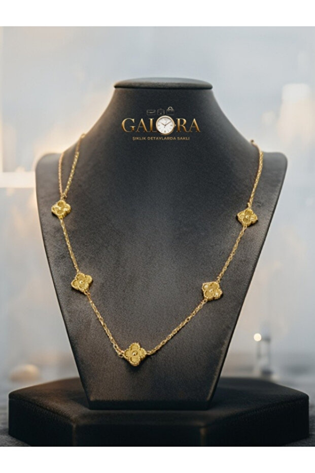 Şans Getiren Yonca Desenli Çelik Kolye – Minimal ve Zamansız Stil - 6