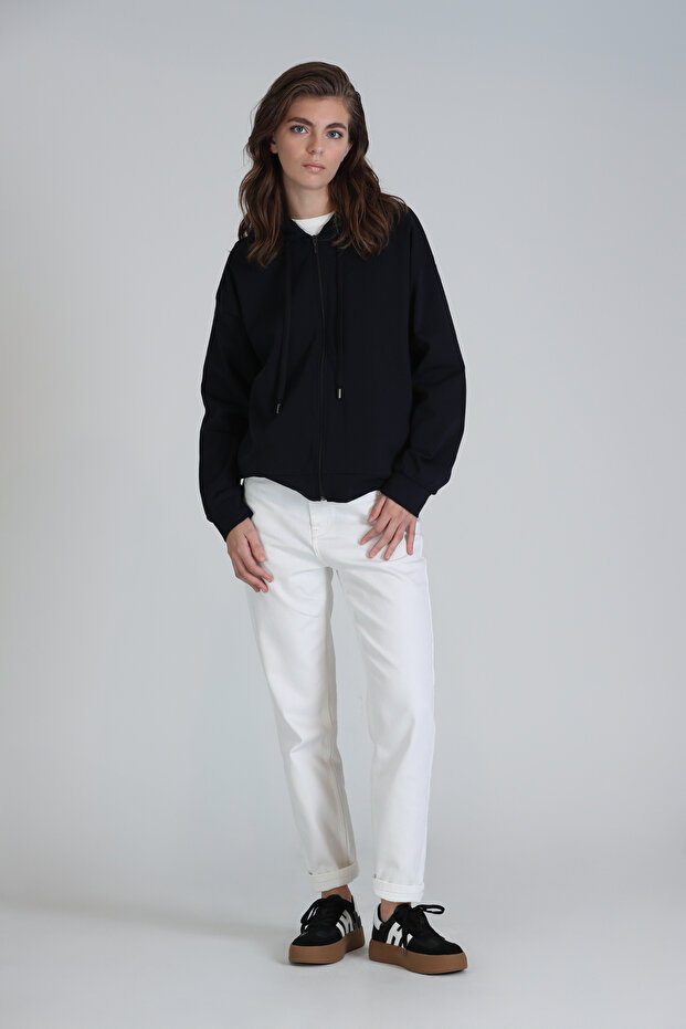 Brera Kadın Örme Sweatshırt Lacivert - 2