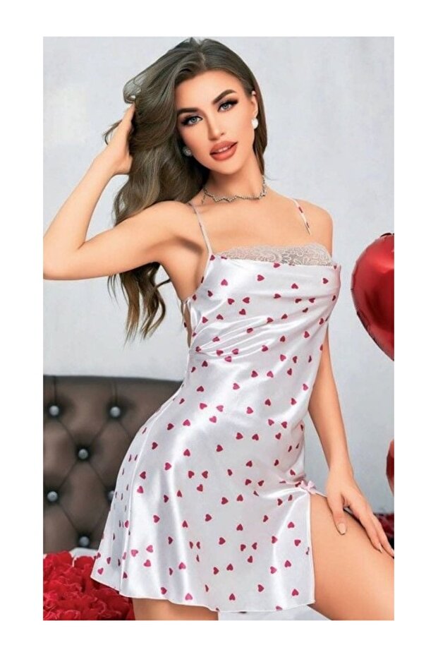 3657 Saten Gecelik - 1