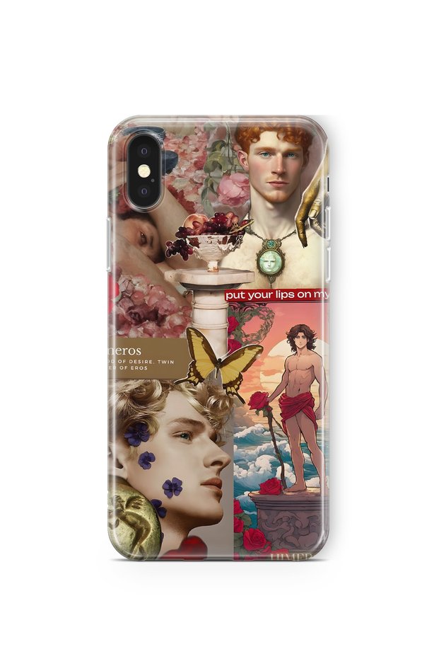 Himeros Patterned Transparent Phone Case Compatible with iPhone XS Max