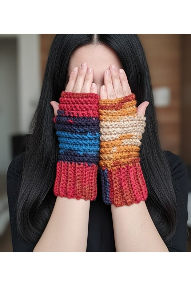 BATİK ÖRGÜ ELDİVEN/ YÜN ELDİVEN / EL ÖRGÜSÜ ELDİVEN - 1