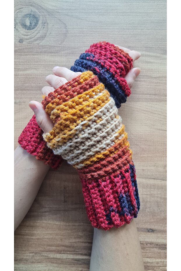 BATİK ÖRGÜ ELDİVEN/ YÜN ELDİVEN / EL ÖRGÜSÜ ELDİVEN - 2