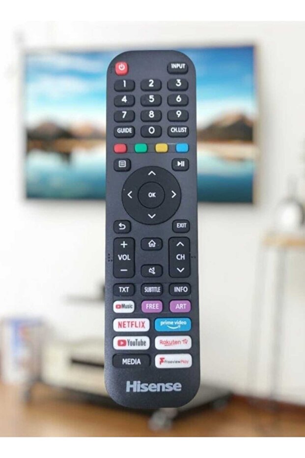 Hisense Smart TV Remote - Netflix, Prime Video, YouTube, Rakuten & Freeview