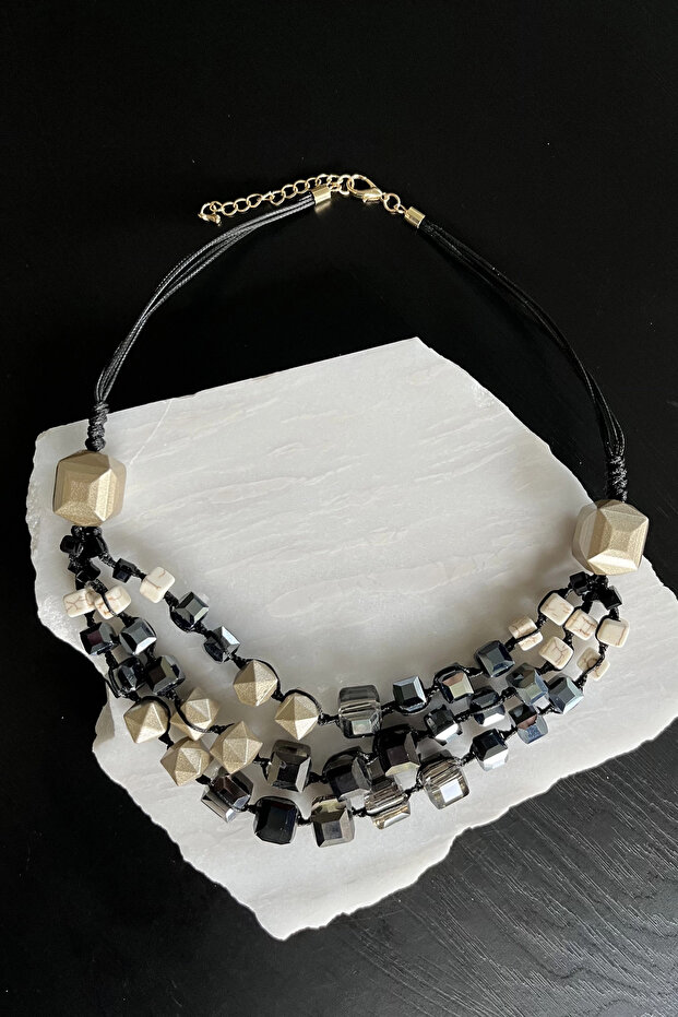 متعددة قلادة الخرز الزجاجي - 2