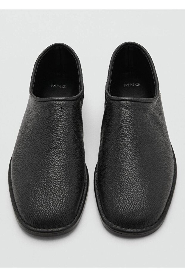 Düz tabanlı deri ayakkabı - 3