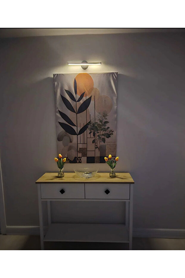 41 cm Resim Aplik, Flüt Aplik, Banyo Apliği, Tablo Apliği PİLLİ VE YAPIŞKANLI - 3