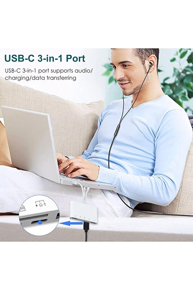 Universal 5-in-1 Memory Card Reader for iPhone/iPad — USB/Lightning/USB-C, SD/TF Slots, OTG, Plug- - 5