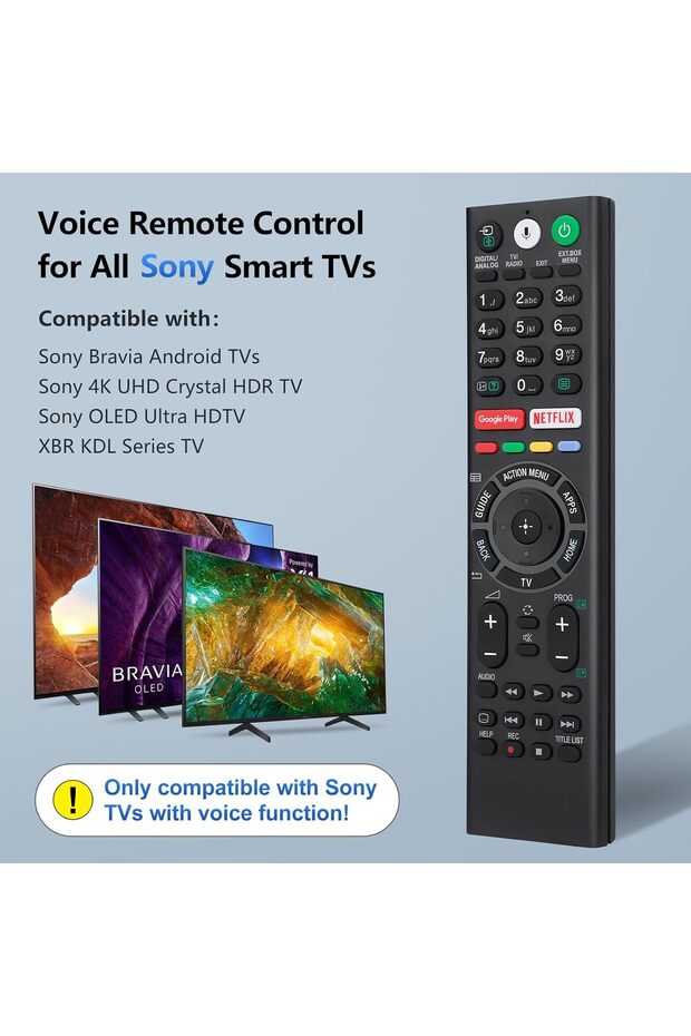 جهاز تحكم عن بعد مزود بخاصية استبدال الصوت لأجهزة تلفزيون سوني برافيا - 2